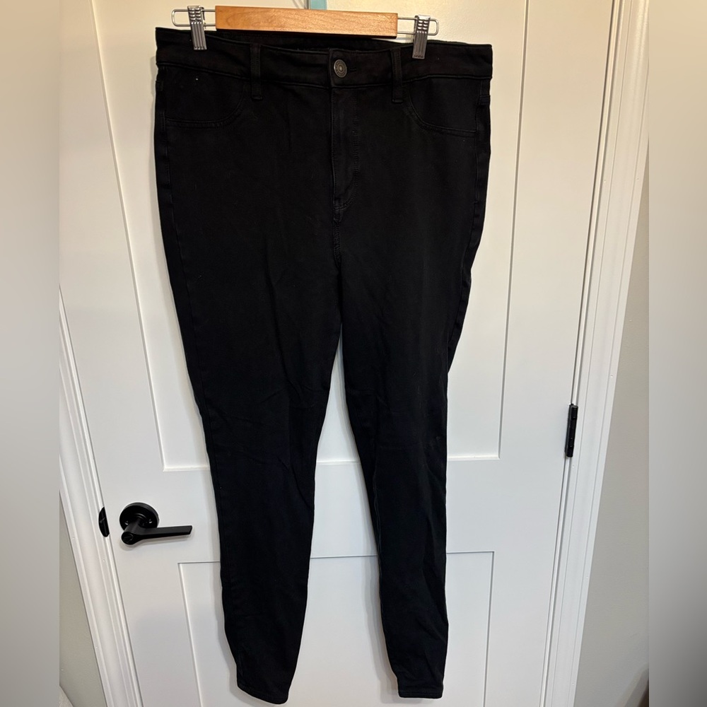American Eagle Women’s Super Stretch Black Hi Rise Jeggings 16L